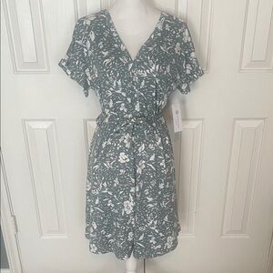 Elegant Floral Mini Dress in Green by French Grey